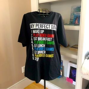 black Gamer Graphic Tee XL men